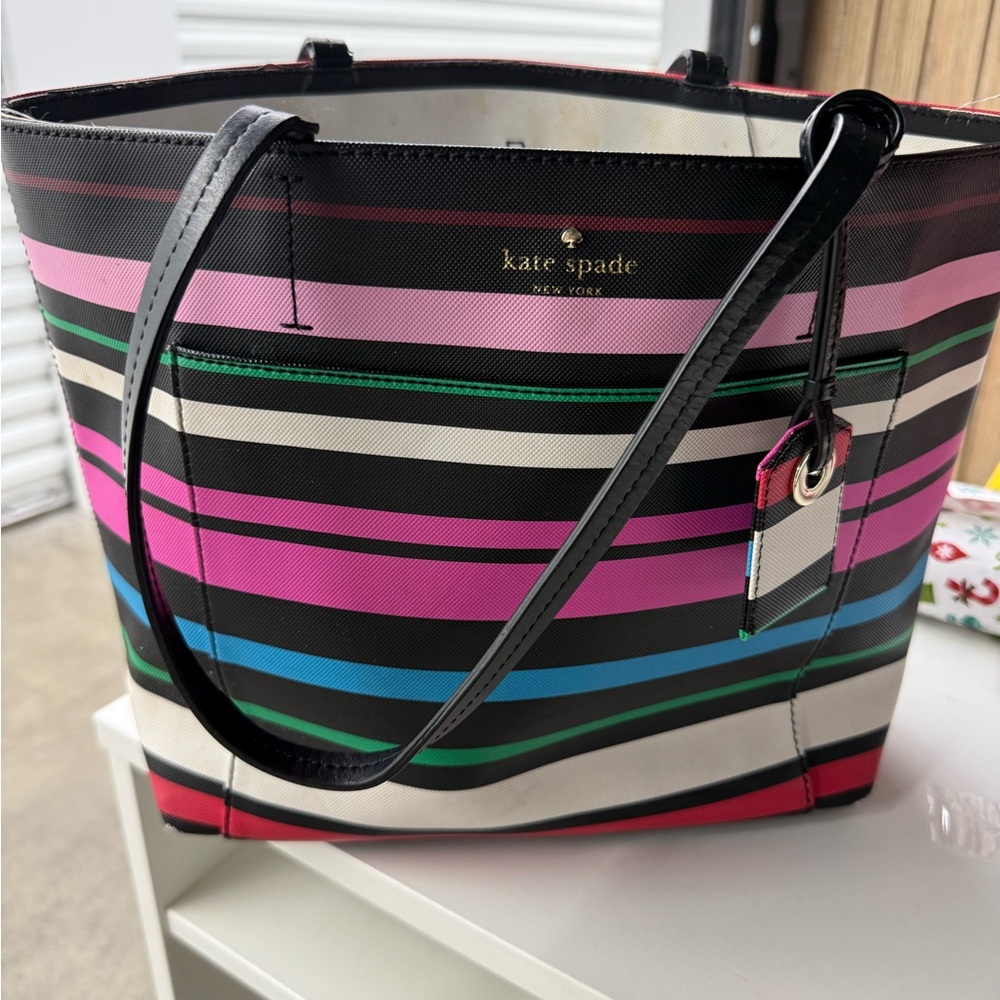Kate Spade Striped Multicolor Tote Bag